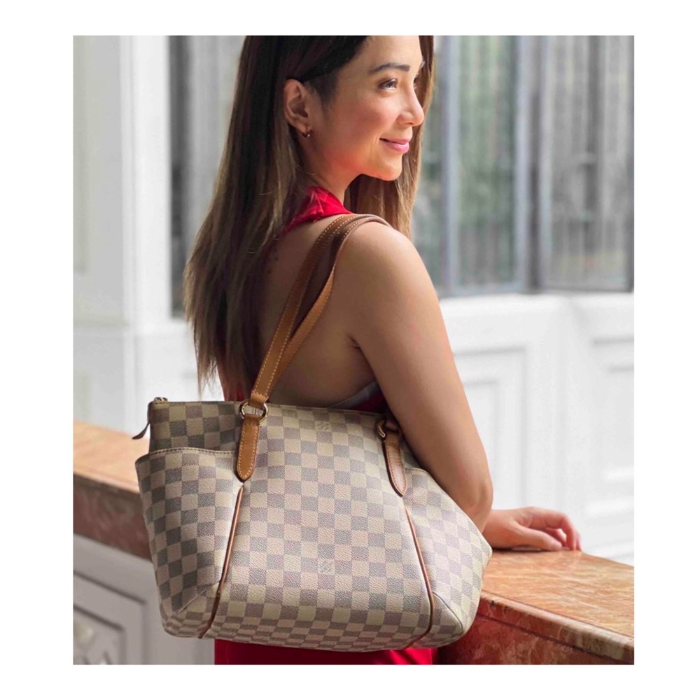 ♥️♥️SOLD LOUIS VUITTON TOTALLY PM AZUR TOTE SHOULDER BAG - Picture 7 of 16